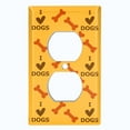 thumbnail image 2 of Metal Light Switch Plate Cover Cute Puppy Dog Paw Prints Pink DOG039, 2 of 13