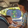 thumbnail image 2 of Yuyamidu Dinosaur Car Rear Window Sun Shade Blue Car Side Window Sunshade Cute Car Sun Shade 2 Pack Foldable Car Window Shades for Kids Boys Car Accessories, 2 of 7
