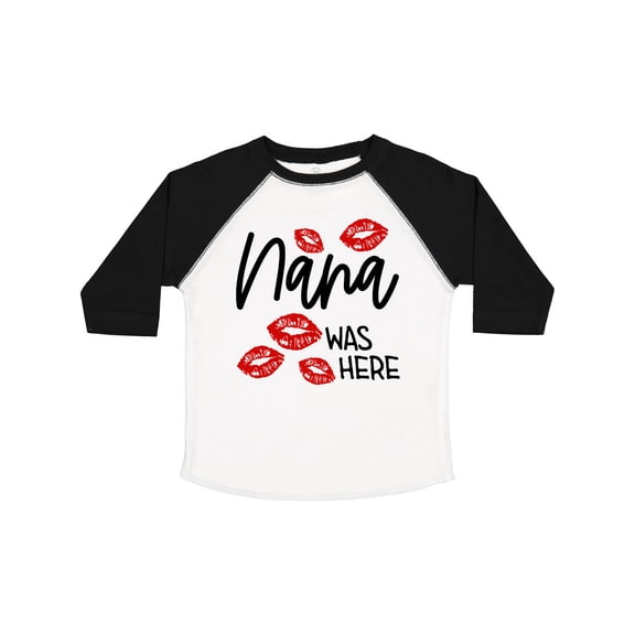 Inktastic Nana Was Here Red Kisses Boys or Girls Toddler T-Shirt