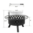Ktaxon 30 inch Wood Fire Pit Burning Firepit Large Steel with Removable