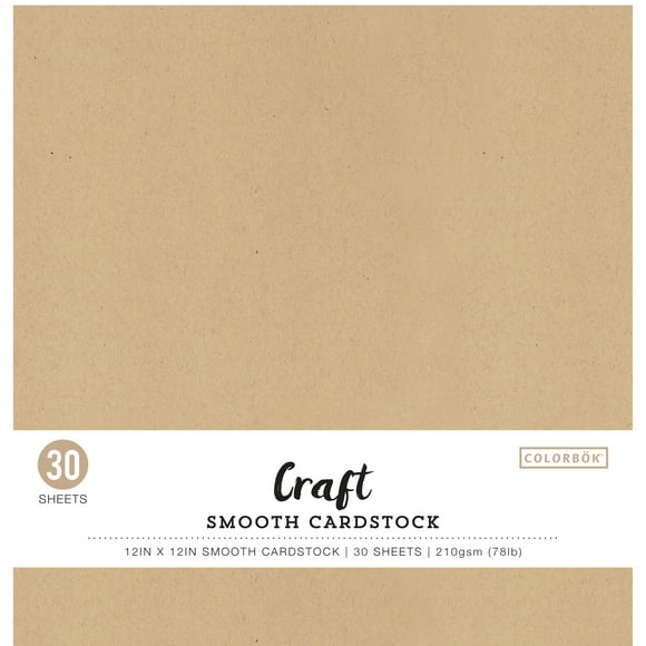 Colorbok 78Lb Lisse Papier Cartonné 12"X12" 30/Pkg-Craft