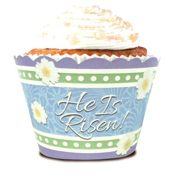 Cupcake Wrapper-Easter-He Is Risen (1 Package of 12 Wrappers)