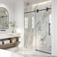 thumbnail image 2 of VIGO Elan 56 to 60 in. W x 74 in. H Frameless Sliding Shower Door in Matte Black with 3/8 in. (10 mm) Clear Glass, 2 of 15