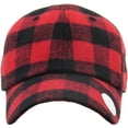 thumbnail image 3 of KBETHOS Red-Black Buffalo Plaid Classic Baseball Cap Dad Hat, 3 of 7
