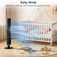 thumbnail image 6 of 42 Inch Tower Fan for Bedroom,90°Oscillating Tower Fan with Remote Control,LED Display Standing Floor Fan that Blow Cold Air for Indoors with 6 Speeds,4 Modes and 24-Hour Timer - Black, 6 of 9