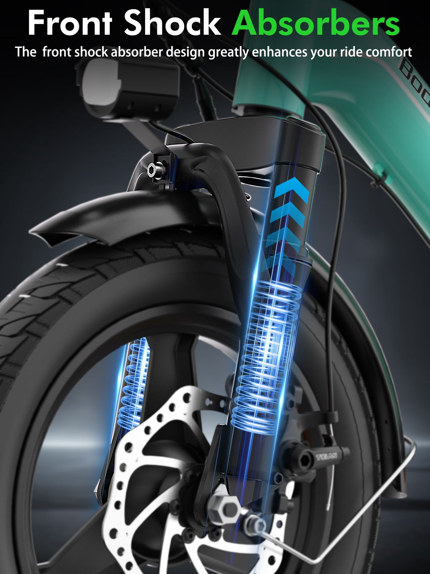 Bodywel 500W Peak Motor Electric Bicycle, Folding Electric Bike for Adults Teens, 36V 13AH Battery, 14'' Commuter Ebike, 25 Miles Mini E Bike, UL2849