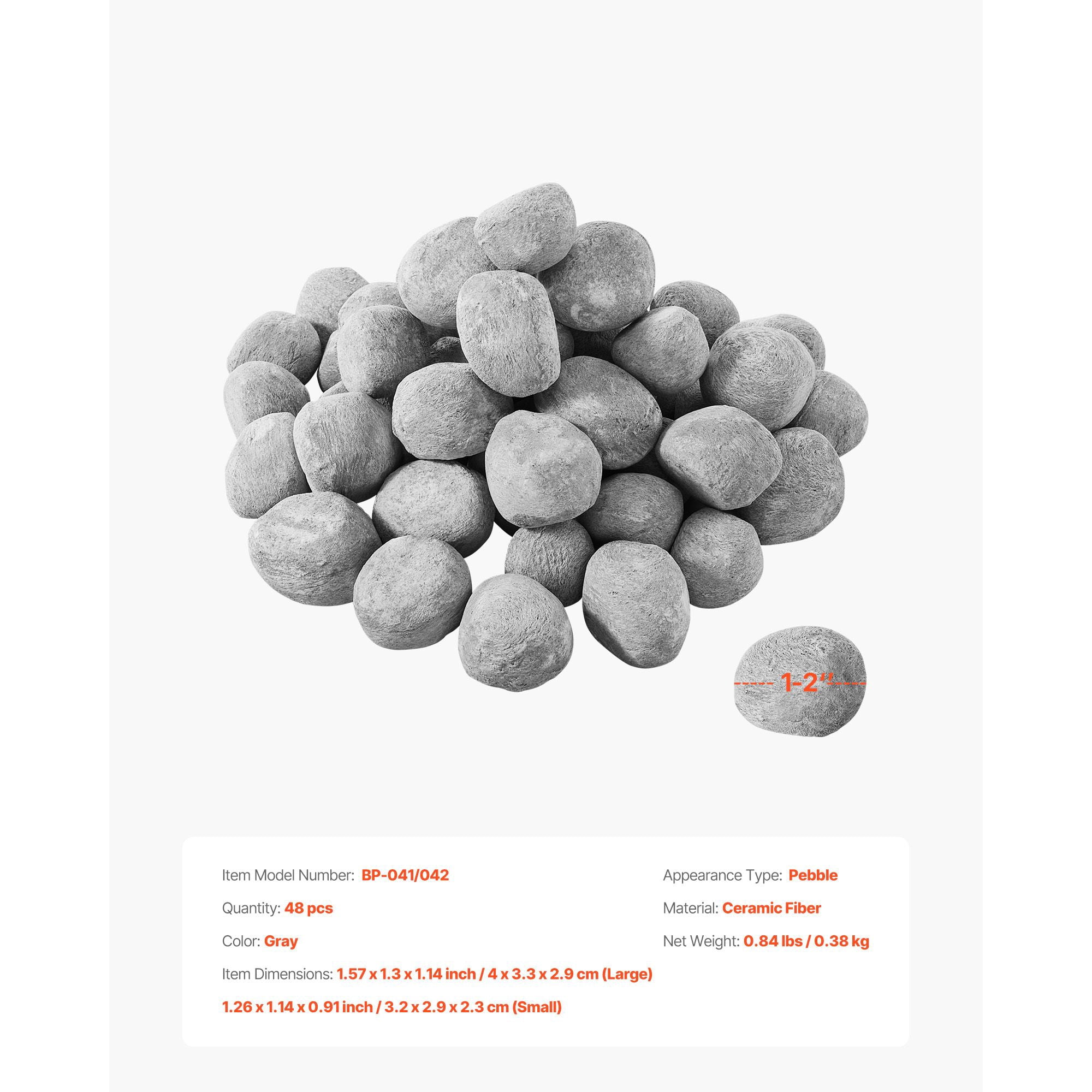 Ceramic Fiber Fireballs for Fireplace, Heat-Resistant No Odor Exquisite Spherical Design, Decorative Fire Pit Balls for Home Decor Warm Cozy Ambiance