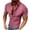 Red, variant on Grid Shirt for Men Short Sleeve Loose Button Lapel Summer Casual Front Open Shirt Black