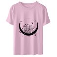 thumbnail image 4 of Camiseta de manga corta con cuello redondo y estampado de jersey suelto de verano para mujer Camiseta/camisa de manga corta con cuello redondo Pompotops hfajkhk141490, 4 of 7