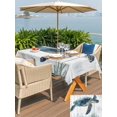 thumbnail image 6 of 54x80 Inch Outdoor Tablecloth with Umbrella Hole Zipper Rectangle Sea Turtle Teal Blue Rectangular Tablecloths Outside Waterproof Summer Coastal Ocean Wood Grain Patio Table Cover for Picnic Party, 6 of 8