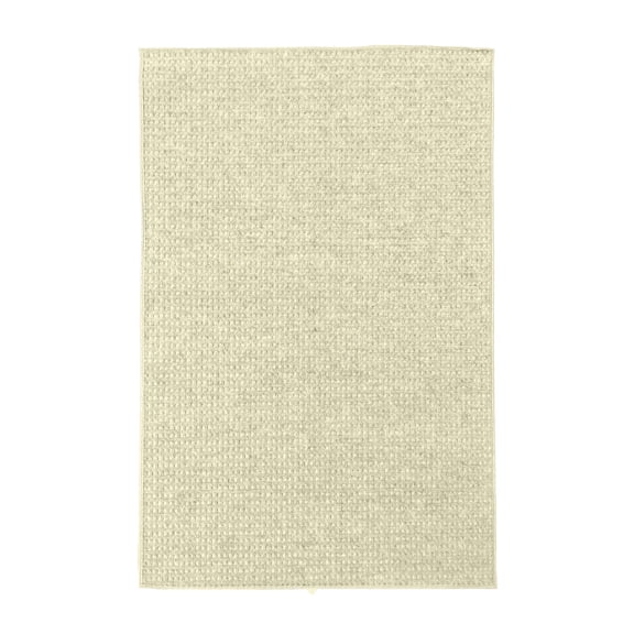 2'x3' Soft and Durable Interlace Indoor - Outdoor Area Rugs Lightweight and Flexible for Easy Cleaning and Transport (Color: Ivory)