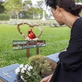 thumbnail image 6 of Cemetery Decorations for Grave, Cardinal Memorial Plaque Metal Garden Stake, Outdoor Graveside Sign Marker for Remembrance, Sympathy Gift for Loss of Loved One, 6 of 8