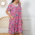 thumbnail image 5 of Nightgowns for Women Soft Sleep Dress Ladies Short Sleeve Sleepwear with Pockets, 5 of 5