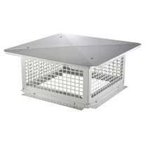Wqmh Chimney Cap 17x17inch Practical Accessories & Easy Installation, Fits Mesh Covers Outside Clay Flue Shingles, Silver