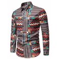 thumbnail image 1 of Camisas para hombre, con estampado HD, de moda, de lujo, suaves y cómodas, para primavera y otoño, camisas con botones para exteriores, de talla grande, 1 of 6