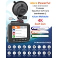 thumbnail image 2 of ROVE R2-4K PRO Dash Cam, GPS incorporado, cámara de salpicadero WiFi 5G para coches, cámara de salpicadero 2160P UHD 30fps con aplicación, visualización IPS de 2.4 pulgadas, visión nocturna, WDR, gran, 2 of 5