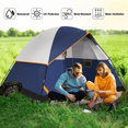 thumbnail image 5 of COBIZI 4 Person Waterproof Dome Tent, Removable Rainfly, Mesh Windows, 6.1 FT Height, Easy Setup Family Camping Tent with Carry Bag, Dark Blue, 5 of 9