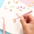 thumbnail image 3 of DIY Color Pointed Elbow Clip Macaron Eyelashes Handmade Handbook Tweezers Stainless Steel Tweezers, 3 of 7