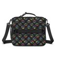thumbnail image 2 of Game Controller Black Pattern Insulated Lunch Bag with Shoulder Strap and Bottle Holder,Bento School Lunch Bag Box,11x9.5x3.5 Inches, 2 of 5
