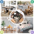 thumbnail image 4 of Red Mushroom Skull Black Pattern Square Tablecloth,Waterproof Square Table Cover,Wipeable Spillproof Washable Table Cover for Home Kitchen Party Decor 42"X42"(107x107cm), 4 of 6