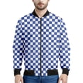 thumbnail image 4 of Chaqueta con cremallera a cuadros con estampado 3D multicolor para hombre, sudadera de gran tamaño, chaquetas de calle para primavera y otoño, abrigos de manga larga, 4 of 5