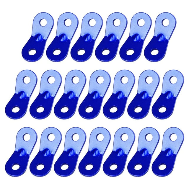 Splihome 20 Pcs Ajusteur de Cordon de Guyline en Alliage d'Aluminium pour Auvent, Tendeurs, Ajusteurs de Corde, Bleu