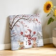 thumbnail image 3 of Canvas Wall Art, Christmas Snowman Framed Canvas Prints for Living Room Bathroom, Snowflake Forest Xmas Cardinal Birds Berries Gallery Wrapped Wall Decor for Home Office, Gifts, 12"x12" Ship Next Day, 3 of 9