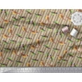 thumbnail image 3 of Soimoi Polyester Crepe Fabric Stripe & Sparrow Bird Fabric Prints by Yard 42 Inch Wide, 3 of 3