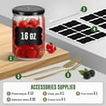 thumbnail image 4 of SOONTRANS Mason Jars 16oz, 12 Pack Regular Mouth Glass Jars With Lid Salad Jars with Stickers Canning Jars, Condiment Pots Pickling Home Decor Overnight Oats Fruit Preserves Jam Jelly Food Relishes, 4 of 7