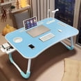 thumbnail image 4 of Portable Foldable Lap Desk with Storage Drawer & Cup Holder for Bed Couch Working and Reading - Laptop Bed Desk, 4 of 10