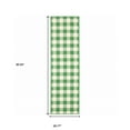 thumbnail image 3 of HomeRoots 507118 2 x 8 ft. Green Geometric Stain Resistant Indoor & Outdoor Rectangle Area Rug, 3 of 6