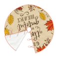 thumbnail image 2 of Daiia Thanksgiving With A Grateful Heart Drawing Merry Christmas Tree Skirt , Xmas Large Lace-up Tree Skirt, Santa Snowflakes Rustic Home Decorations New Year Party Farmhouse Decor-48", 2 of 7