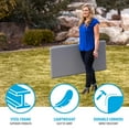 thumbnail image 6 of Lifetime 4 Foot Rectangle Folding Table for Indoor/Outdoor Use, Essential Gray Model 80694, 6 of 11