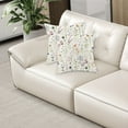 thumbnail image 3 of Cushion Seat Pad Decorative Throw Pillow Covers for Sofa—Spring Floral Outdoor Farmhouse Polyester Linen Blend Set of 2 1575x1575 Inch Green -Color 2PCS, 3 of 3