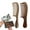Brown, variant on Walnut Wood Hair Comb Set - Two Pack Wide Tooth Wooden Hair Brush with Handle for Curly Hair Care and Detangling