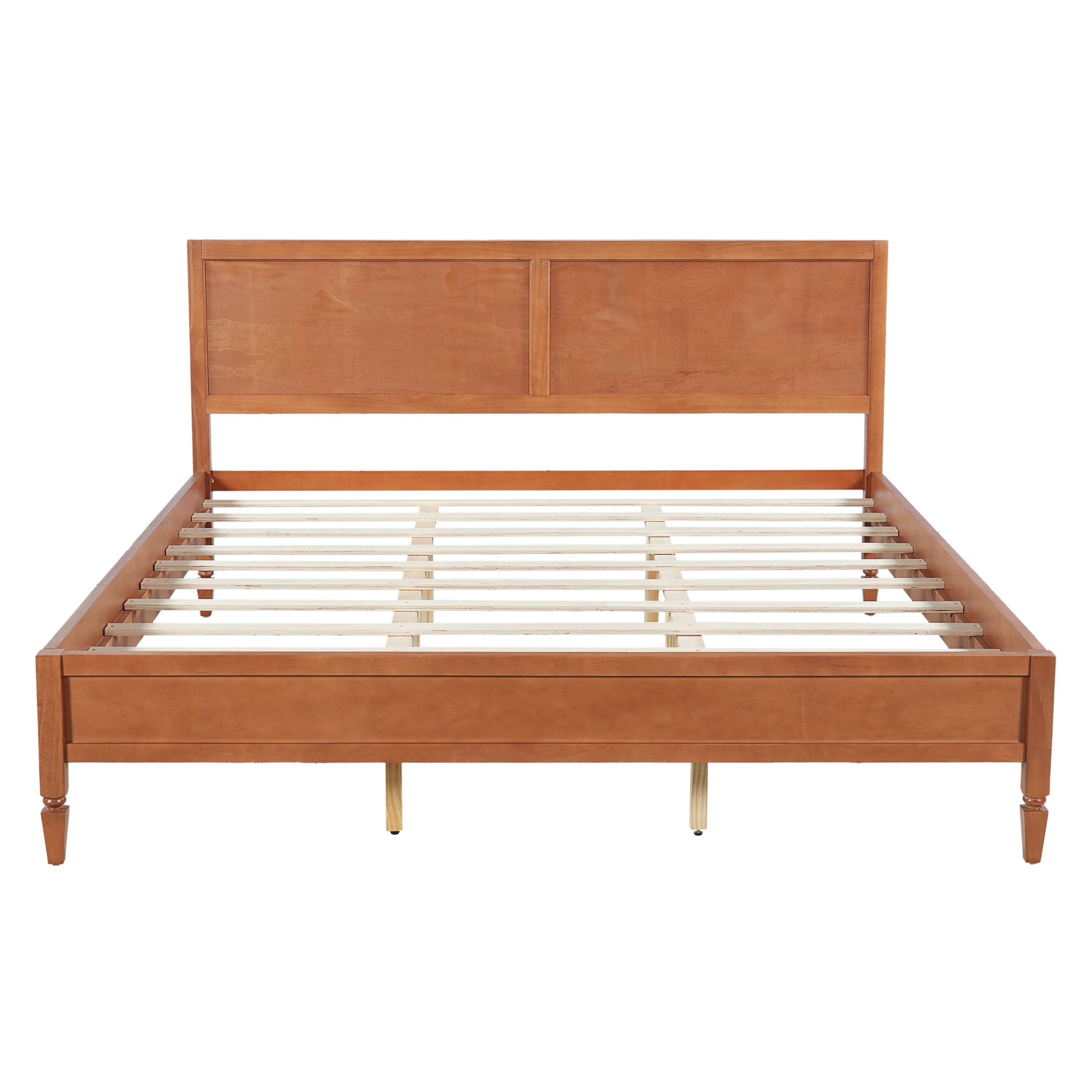 King Size Classic Wood Platform Bed Frame, No Box Spring Needed, Easy Assembly