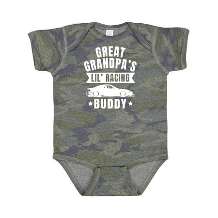 

Inktastic Great Grandpas Lil Racing Buddy Gift Baby Boy or Baby Girl Bodysuit