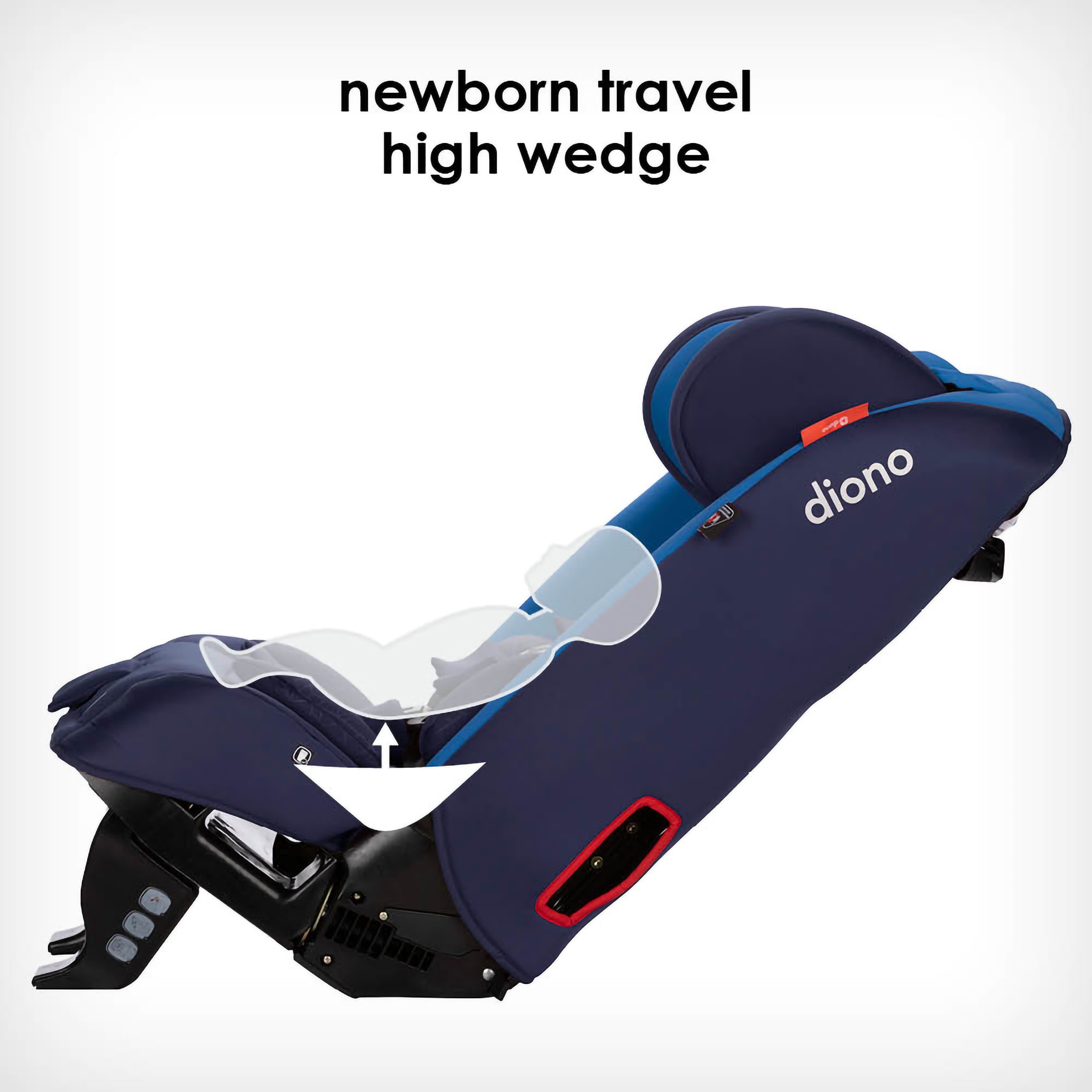 Diono Radian 3RXT All-in-One Convertible Car Seat, Slim Fit 3 Across, Blue