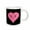 White, variant on 3drose, Cute Smiling Pink Heart - Kawaii Love Theme Smiling Face - Romantic Sweet Anime Style Cartoon - Blac, 11oz Two-tone Green Mug