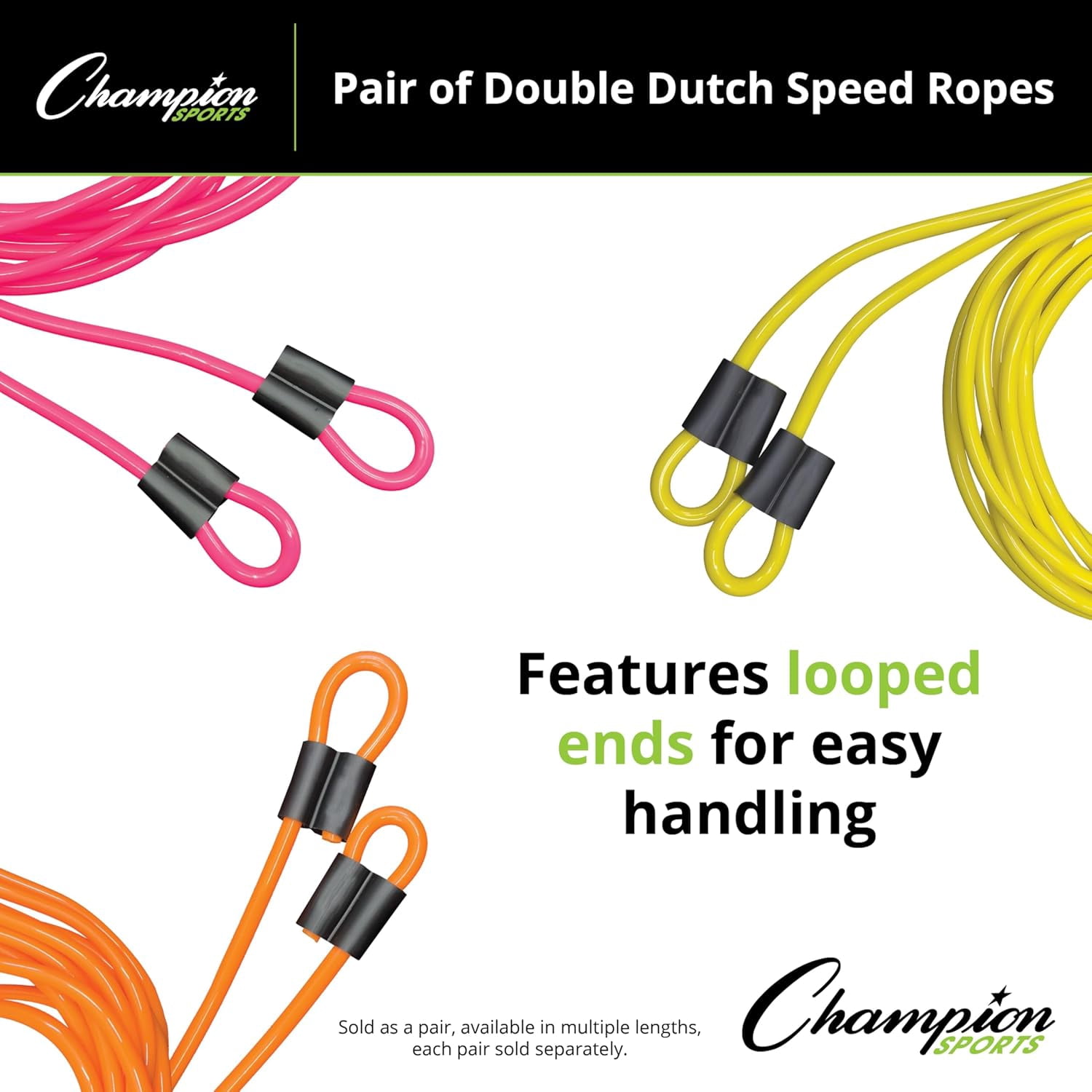 Double Dutch Speed Rope – Durable Vinyl Jump for Fitness & Training Multiple Lengths