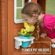 Backyard Discovery Timberlake Cedar Wooden Kids Playhouse, Play Kitchen, Snack Bar Window