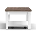 thumbnail image 3 of Miekor Furniture 48" Fully Assembled White and Brown Coffee Table 131544, 3 of 6