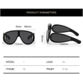 thumbnail image 2 of Punk Sunglasses Women Men Hip Hop One Piece Sun Glasses UV400 Shades Mirror Eyewear, 2 of 8