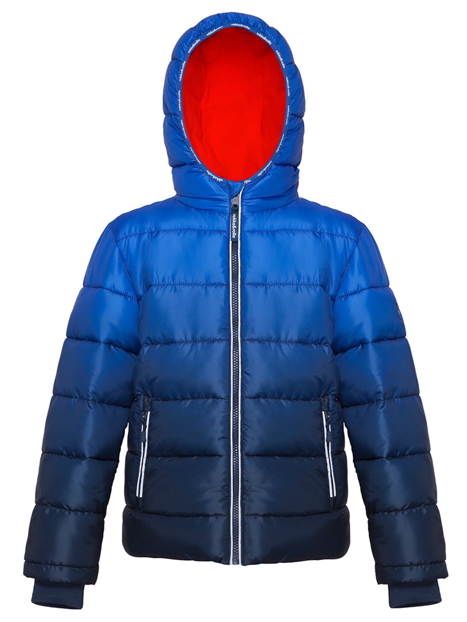 Rokka&Rolla Boys' Heavy Winter Puffer Jacket Bubble Coat, Sizes 4-18 ...