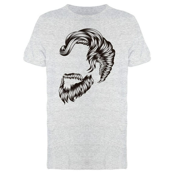 Bearded Hipster Graphic T-Shirt Men -Image by Shutterstock, Male Small