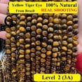 thumbnail image 4 of Cuentas de piedra de ojo de tigre amarillo Zhe Ying, cuentas de piedras preciosas sueltas, redondas y lisas para hacer joyas, accesorios para pulseras y collares, 4 of 5