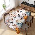 thumbnail image 3 of Pumpkins Fall Table Cloth Waterproof Tablecloths, Thanksgiving Eucalyptus Leaves Farmhouse Tablecloth Dining Table Cover for Kitchen Party Tabletop Outdoor, Rectangle Tablecloth 54x108 Inch, 3 of 9