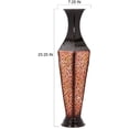 thumbnail image 2 of Hosley 23.5" Red Metal Oblong Floor Vase, 2 of 3