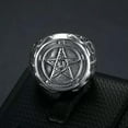 thumbnail image 3 of GKNET Mens Stainless Steel Viking Mythology Pentagram Star Ring Size 7-15-10, 3 of 5