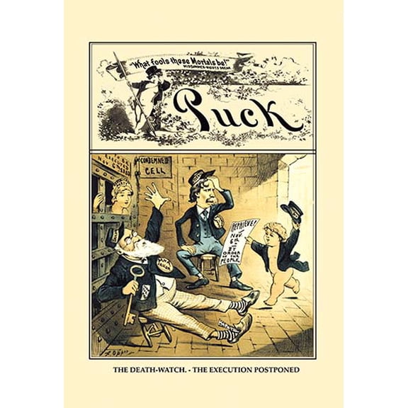 Puck Magazine: The Death-Watch Fine art canvas print (20" x 30")